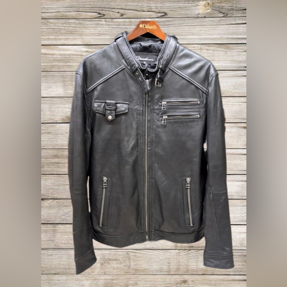 7 Diamonds Leather Jacket-XL